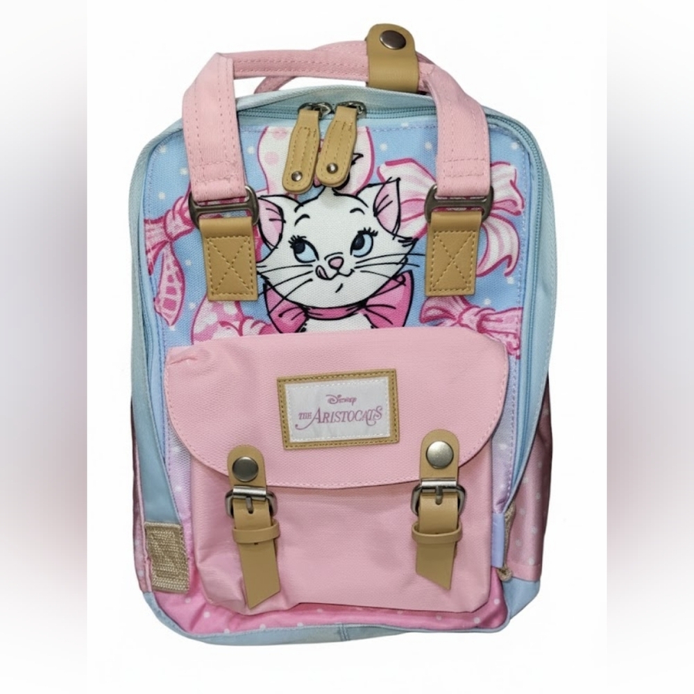 Disney Aristocats NWT Marie Pink/Blue Deluxe Nylon 12in Mini Backpack